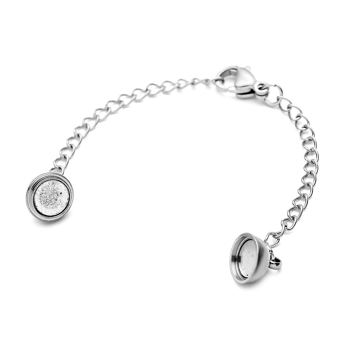 Ever True: 15 Piece Jewellery Gift Set - 6 Necklace, 6 Bracelet, 2 Pairs Earrings, 1 Magnetic Clasp with Extender and Velvet Pouch in 18K White Gold IP Plated 4071921 8