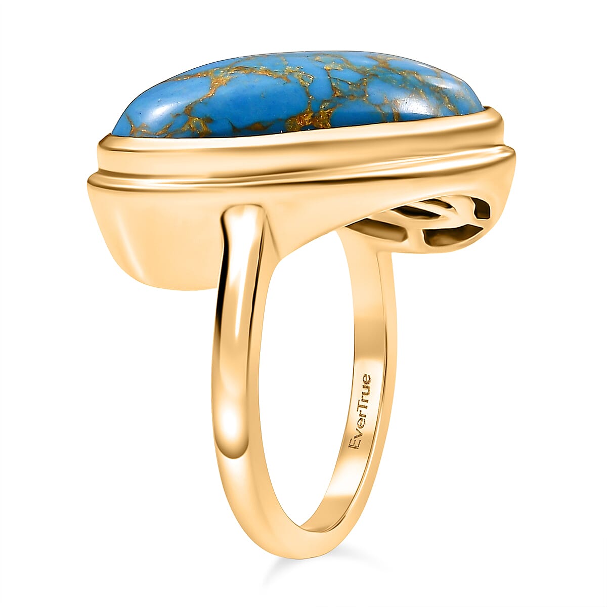 Tucson Find - Blue Turquoise Solitaire Ring 7.61 Ct. 8179759 4