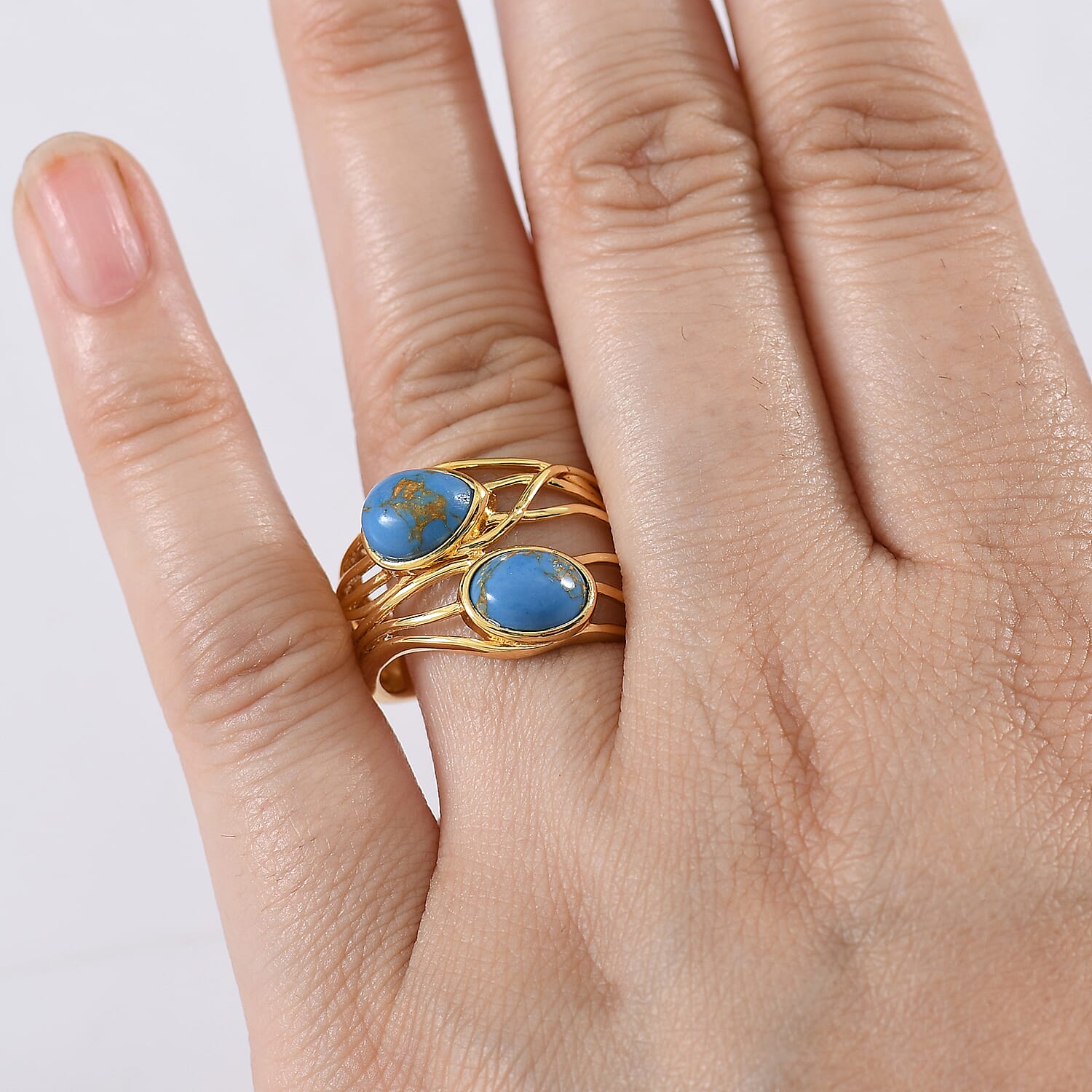 Tucson Find - Blue Turquoise Solitaire Ring 2.15 Ct. 8189642 2