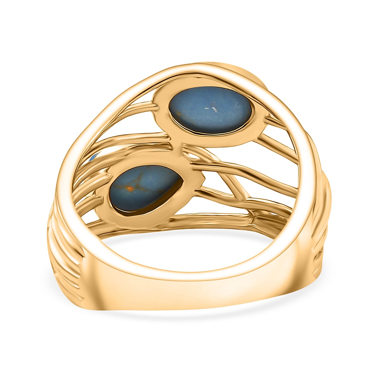 Tucson Find - Blue Turquoise Solitaire Ring 2.15 Ct. 8189642 4