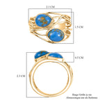 Tucson Find - Blue Turquoise Ring in Yellow Gold Plated 2.16 Ct.