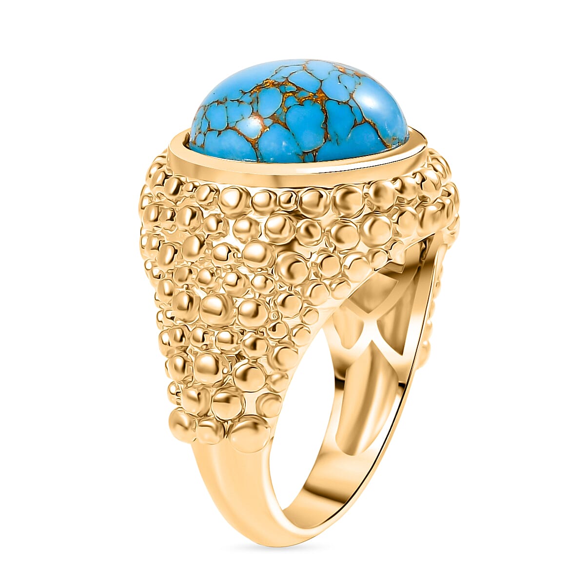 Tucson Find - Blue Turquoise Solitaire Ring 5.55 Ct. 8189738 3