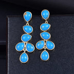 Tucson Find - Blue Turquoise Red Carpet Earring 12.09 Ct.