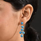 Tucson Find - Blue Turquoise Red Carpet Earring 12.09 Ct.