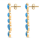 Tucson Find - Blue Turquoise Red Carpet Earring 12.09 Ct.
