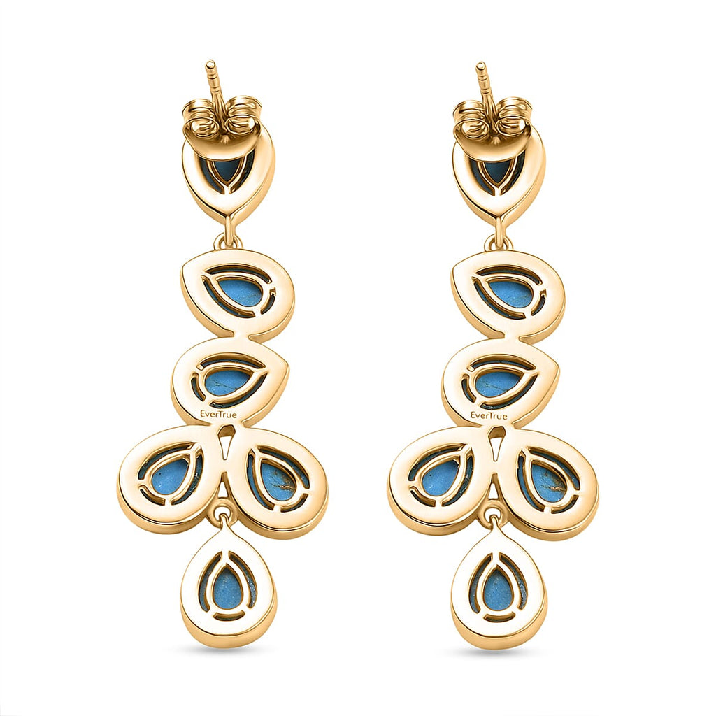 Tucson Find - Blue Turquoise Red Carpet Earring 12.09 Ct.