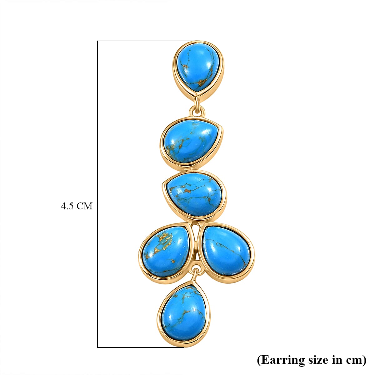 Tucson Find - Blue Turquoise Red Carpet Earring 12.09 Ct. 8184217 5
