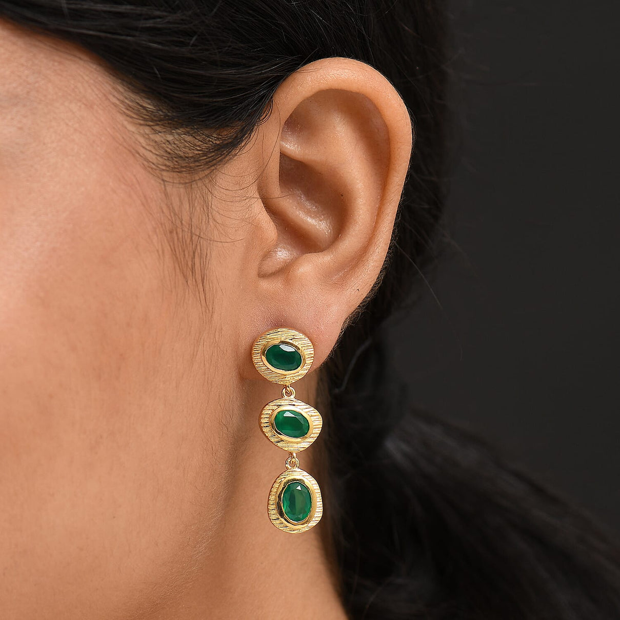 Ever True Dangling Earring with Push Back in Yellow Gold Plating 5.16 Ct. 8202167 3