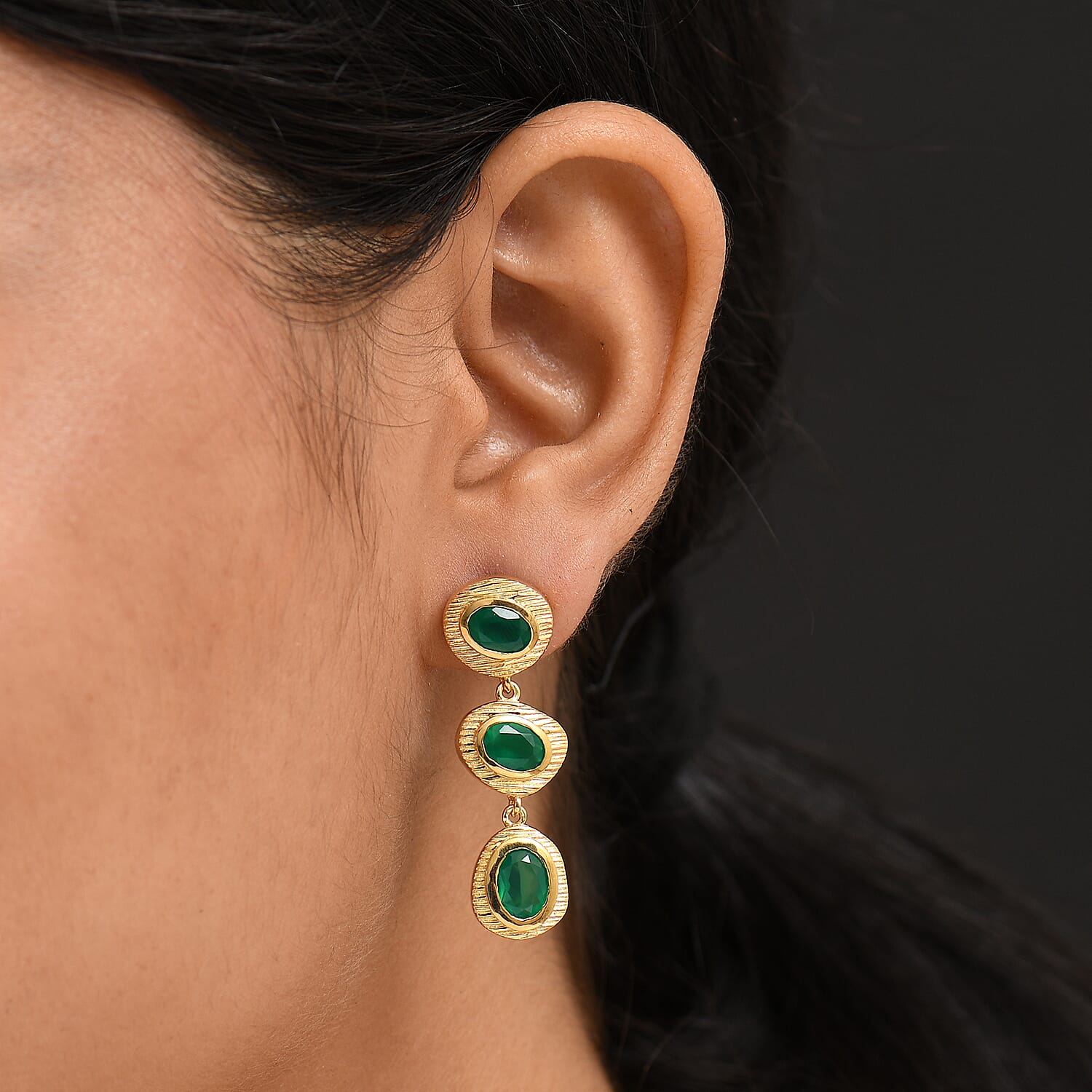 Ever True Dangling Earring with Push Back in Yellow Gold Plating 5.16 Ct. 8202167 3