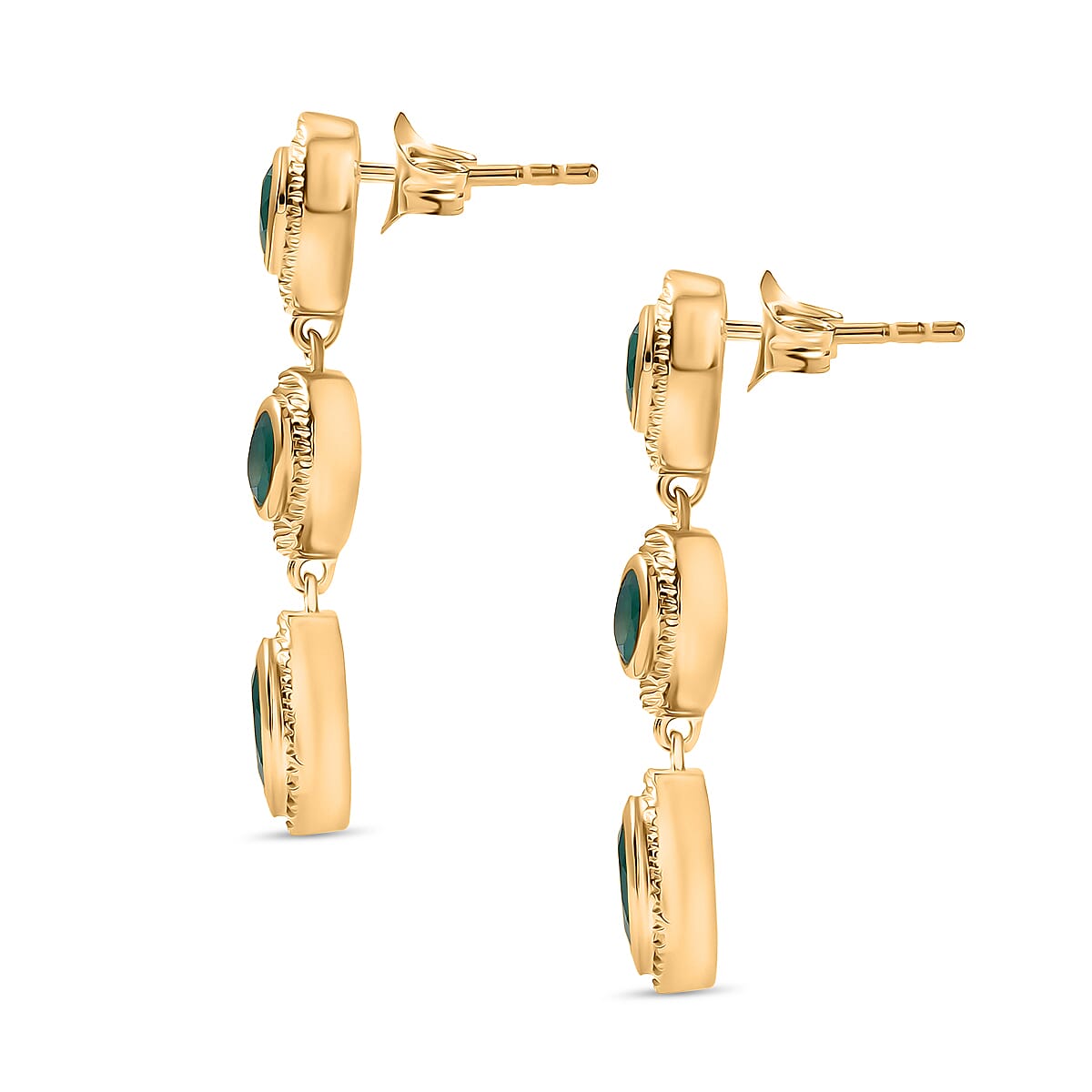 Ever True Dangling Earring with Push Back in Yellow Gold Plating 5.16 Ct. 8202167 4