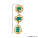 Ever True Dangling Earring with Push Back in Yellow Gold Plating 5.16 Ct.