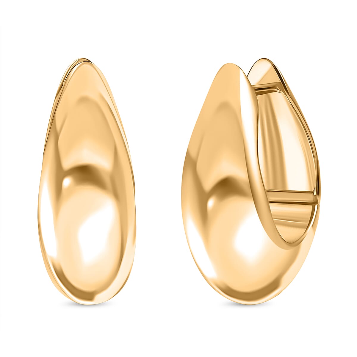 EverTrue J Hoop Half Hoop Earring in Yellow Gold Plated 8216011 0