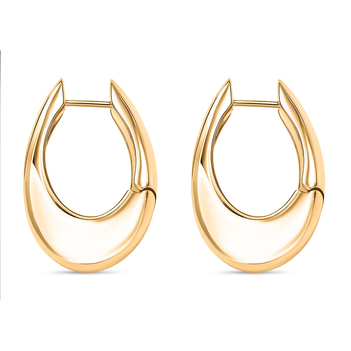 EverTrue J Hoop Half Hoop Earring in Yellow Gold Plated 8216011 4