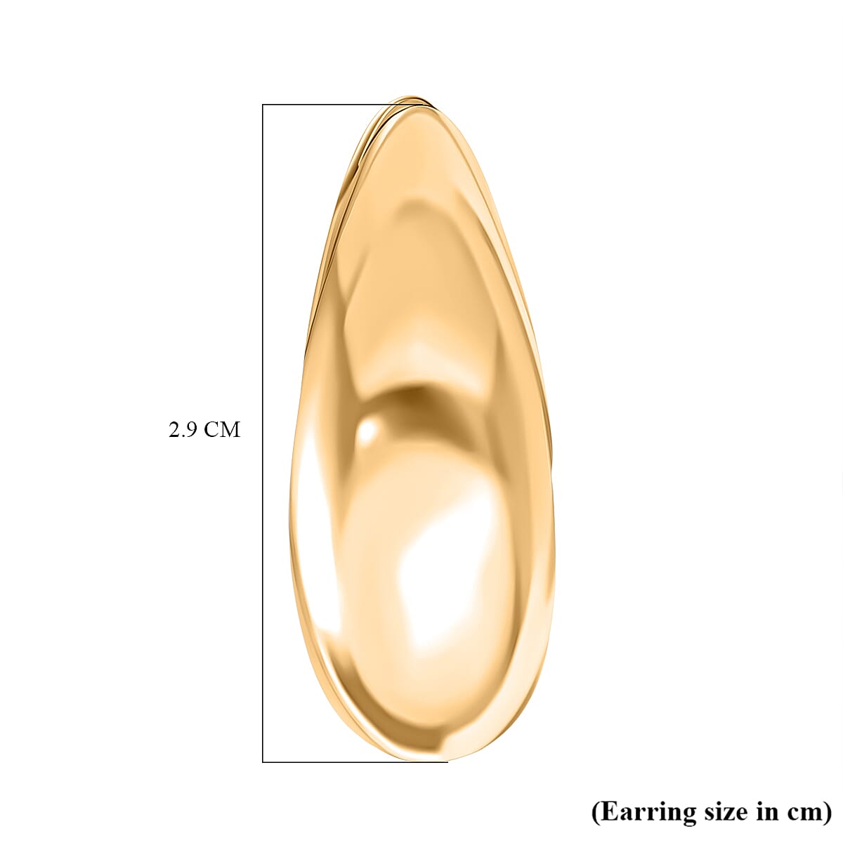 EverTrue J Hoop Half Hoop Earring in Yellow Gold Plated 8216011 5