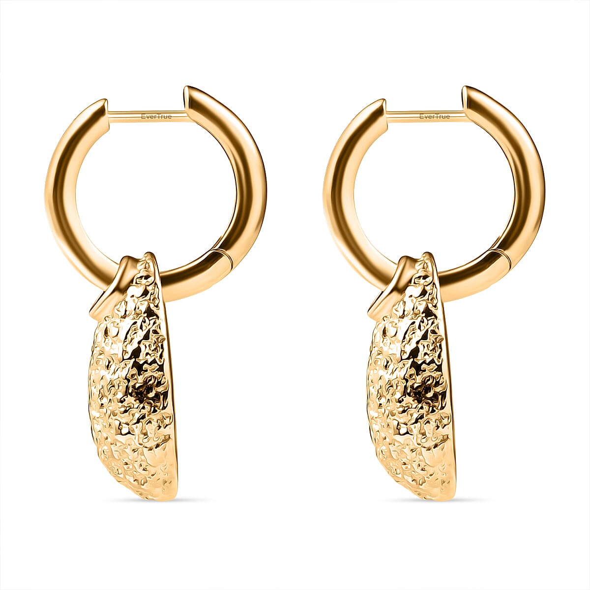 Designer Closeout - Textured Drop Earrings With Hoop Clasp 8216012 4