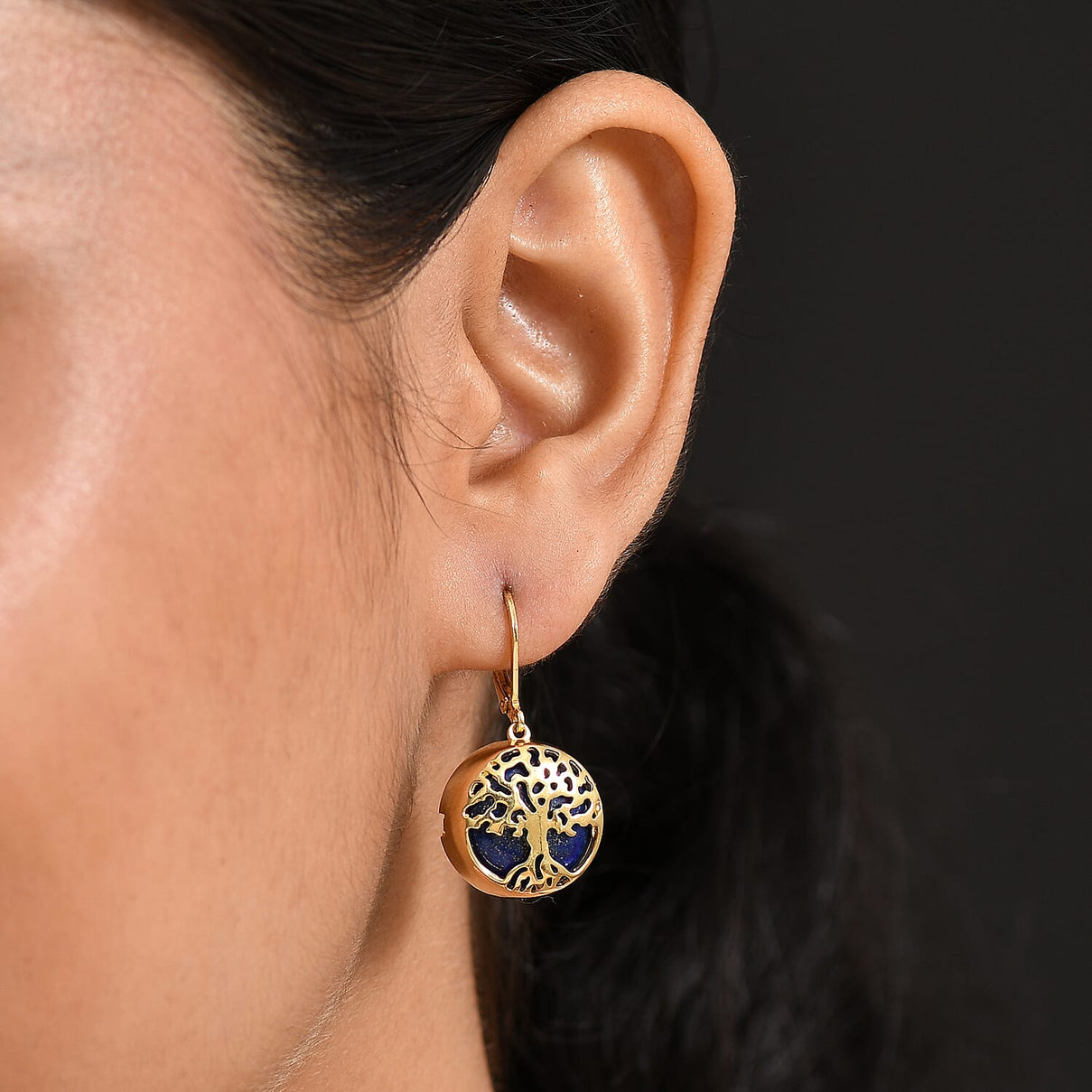 Natural Lapis Lazuli Earring with Lever Back 25.49 Ct. 8212570 3