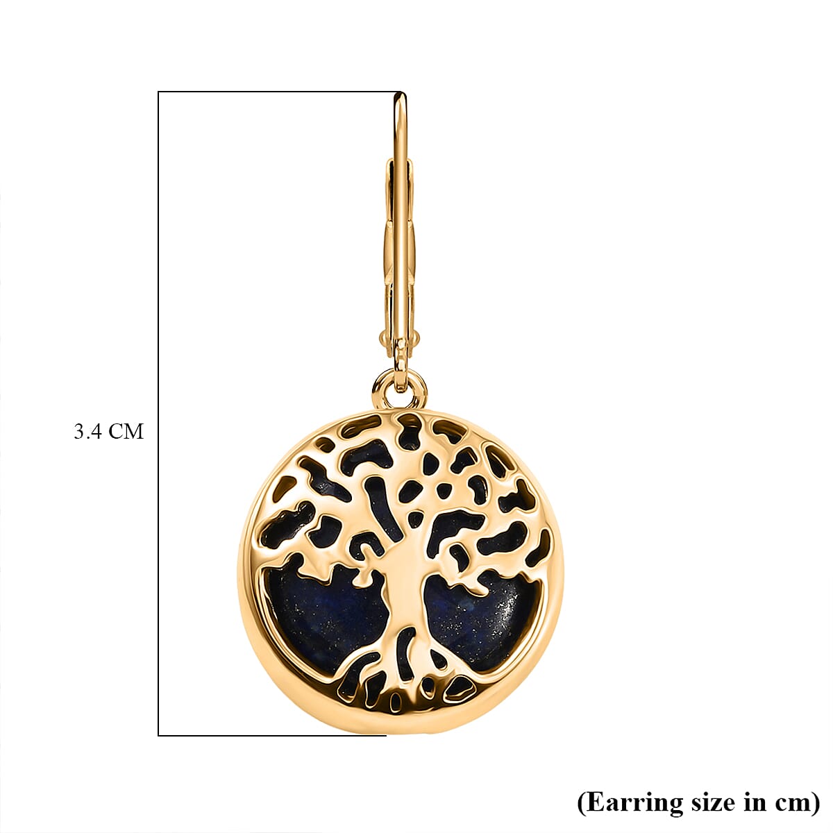 Natural Lapis Lazuli Earring with Lever Back 25.49 Ct. 8212570 6