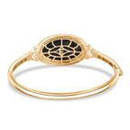One Time Deal - Natural Premium Lapis Lazuli Full Bangle (Size 7.5) in Yellow Gold Plating 35.10 Ct.