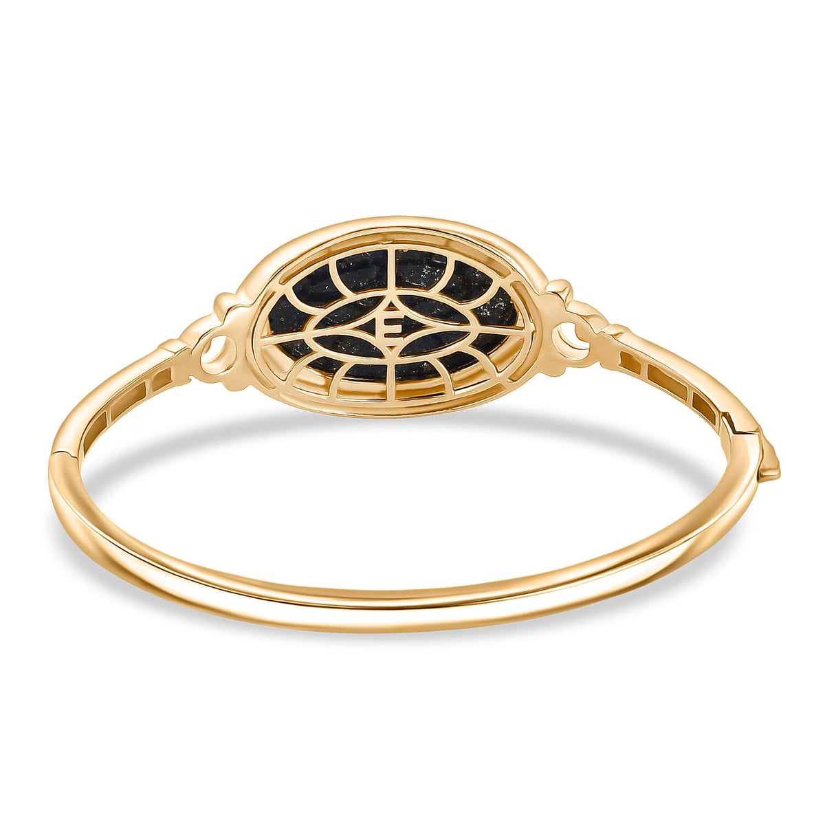 One Time Deal - Natural Premium Lapis Lazuli Full Bangle (Size 7.5) in Yellow Gold Plating 35.10 Ct. V32737073 5