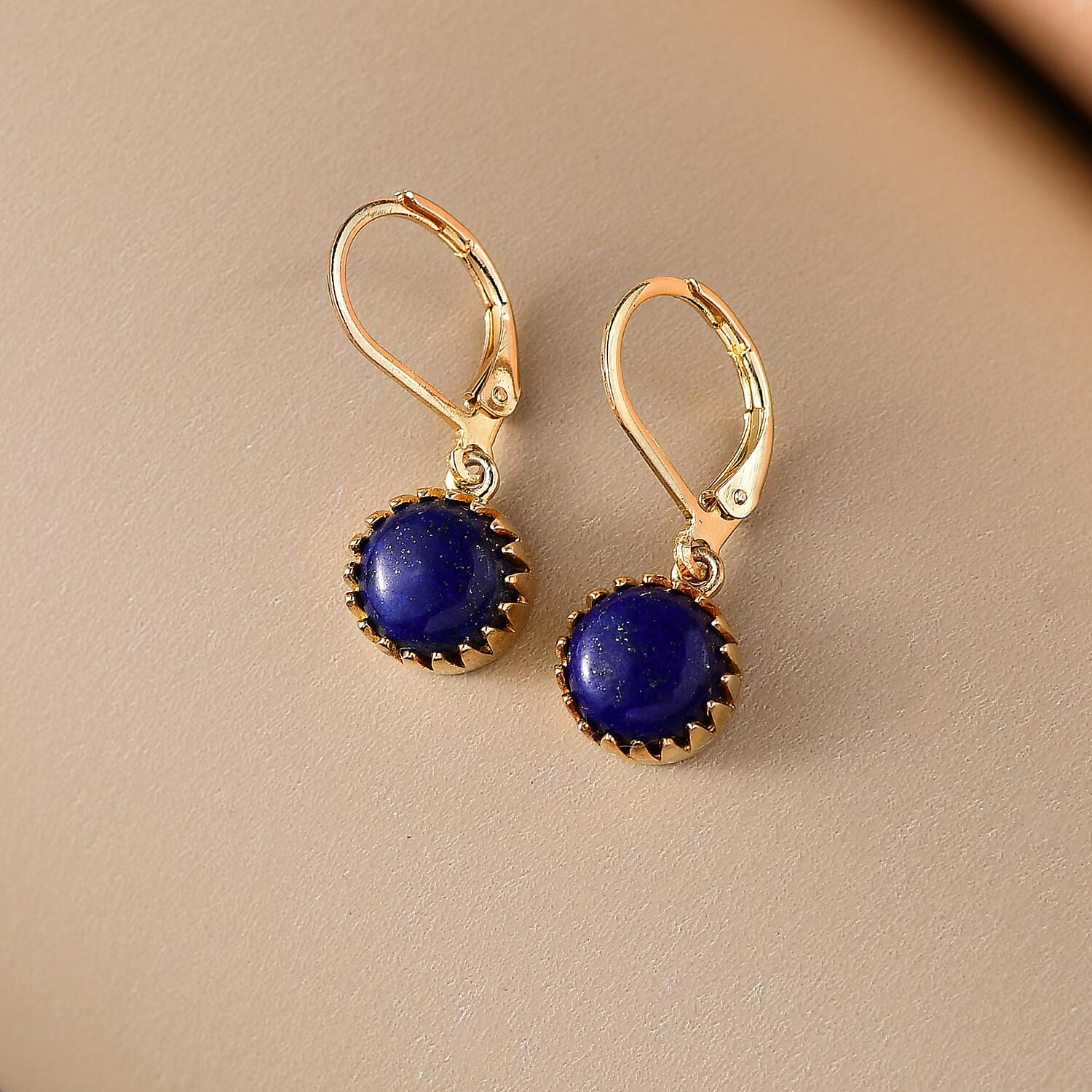 Natural Lapis Lazuli Solitaire Lever Back Earring 4.86 Ct. 8202328 2