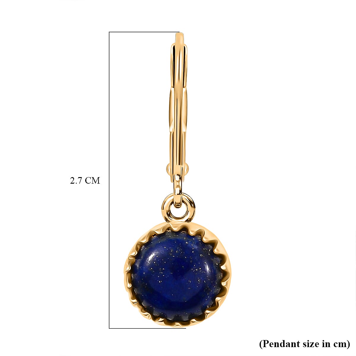 Natural Lapis Lazuli Solitaire Lever Back Earring 4.86 Ct. 8202328 6