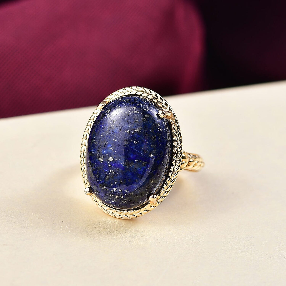 Natural Lapis Lazuli Solitaire Ring 16.99 Ct. 8202343 1