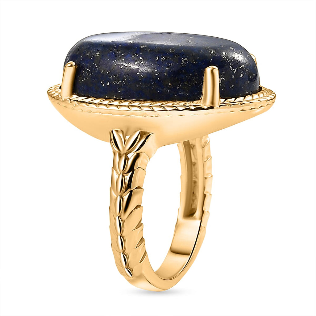 Natural Lapis Lazuli Solitaire Ring 16.99 Ct.