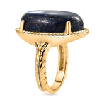 Natural Lapis Lazuli Solitaire Ring 16.99 Ct.