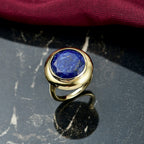 Natural Lapis Lazuli Solitaire Ring 7.62 Ct.