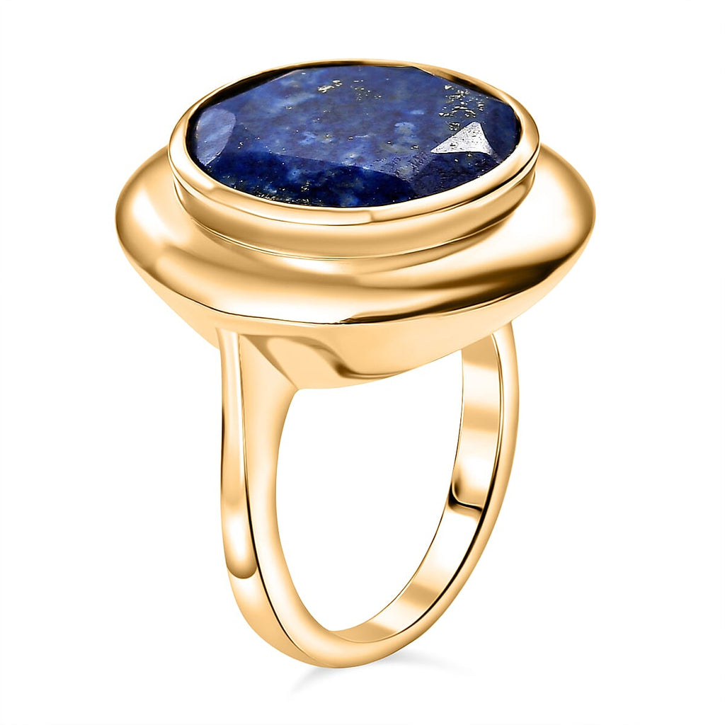 Natural Lapis Lazuli Solitaire Ring 7.62 Ct.