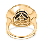 Natural Lapis Lazuli Solitaire Ring 7.62 Ct.