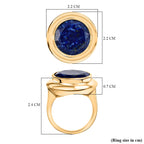 Natural Lapis Lazuli Solitaire Ring 7.62 Ct.