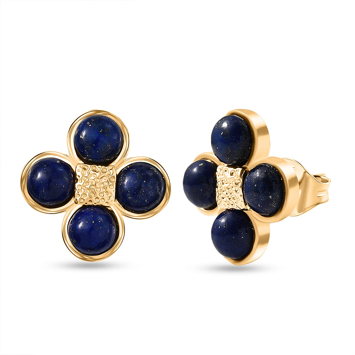 Natural Lapis Lazuli Solitaire Stud Push Post Earring 5.76 Ct. 8202390 0