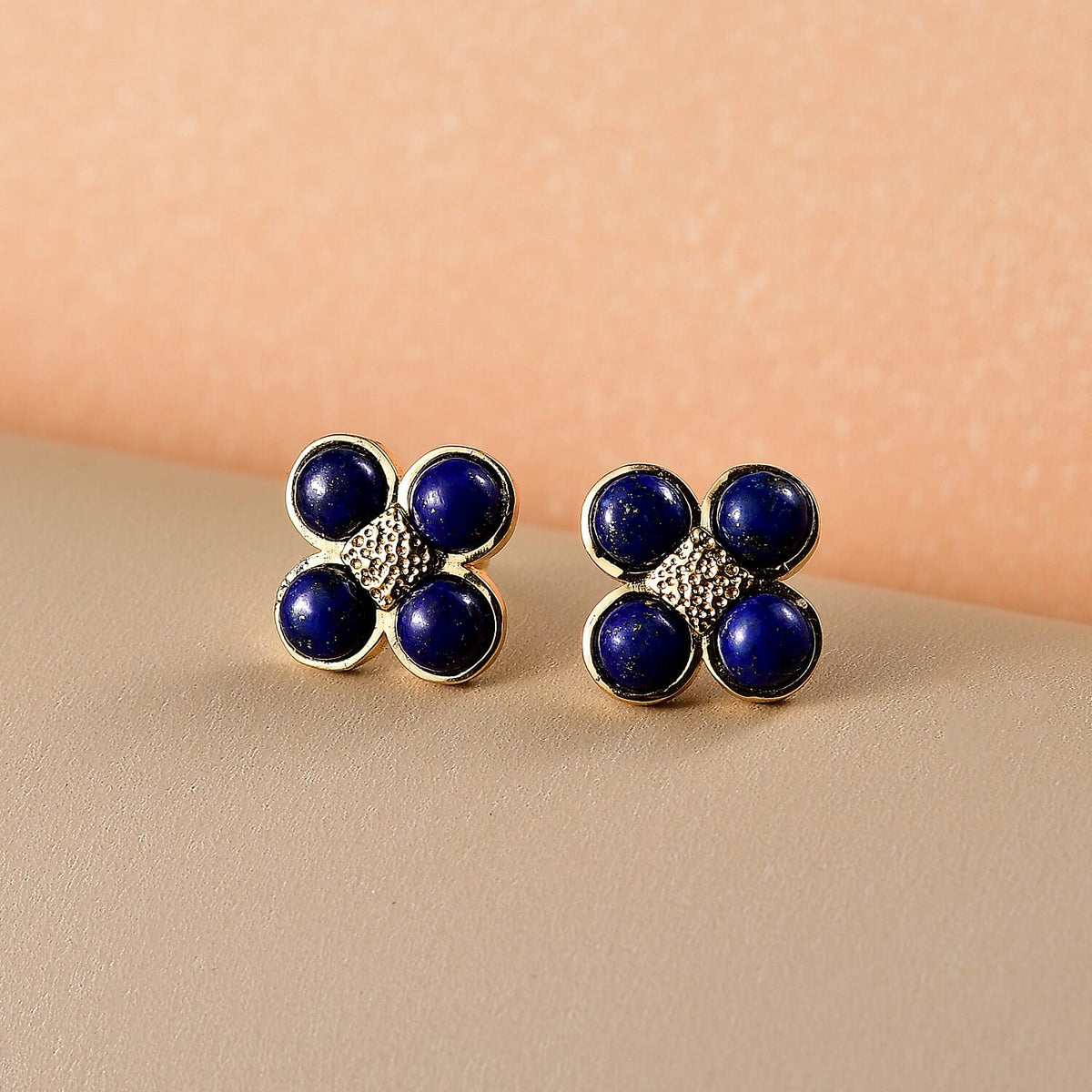 Natural Lapis Lazuli Solitaire Stud Push Post Earring 5.76 Ct. 8202390 2