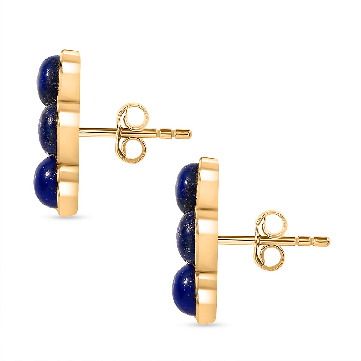 Natural Lapis Lazuli Solitaire Stud Push Post Earring 5.76 Ct. 8202390 4