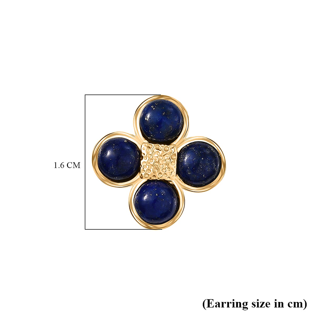 Natural Lapis Lazuli Solitaire Stud Push Post Earring 5.76 Ct. 8202390 5