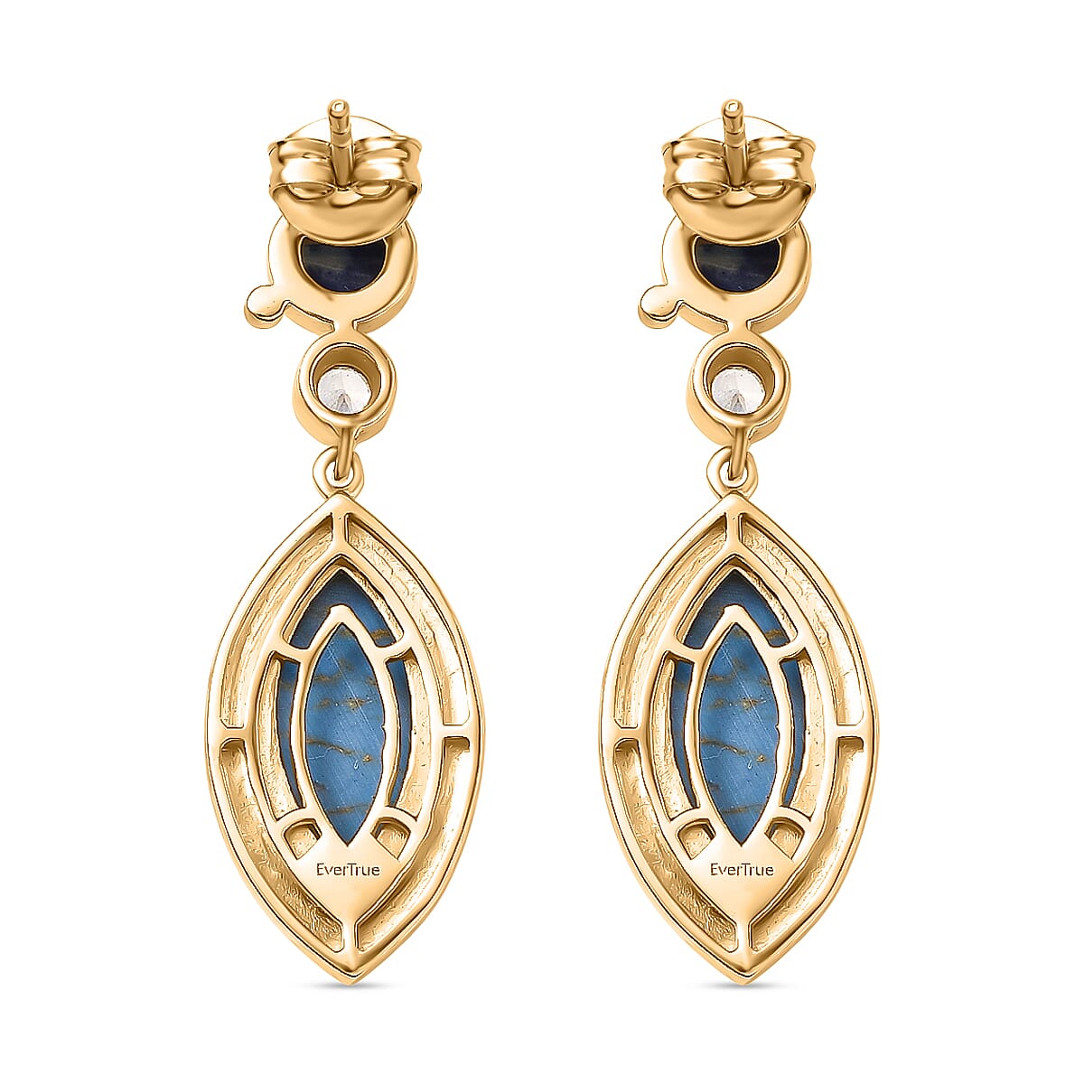 Tucson Find - Blue Turquoise &amp; Lapis Drop Earring 9.00 Ct. 8184238 6