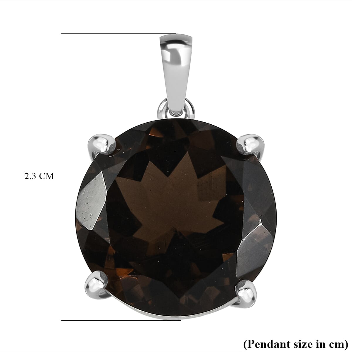 Premium Brazilian Smoky Quartz Solitaire Pendant 10.41 Ct. 8179650 6