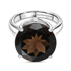 EverTrue Premium Brazilian Smoky Quartz Solitaire Ring 10.88 Ct.