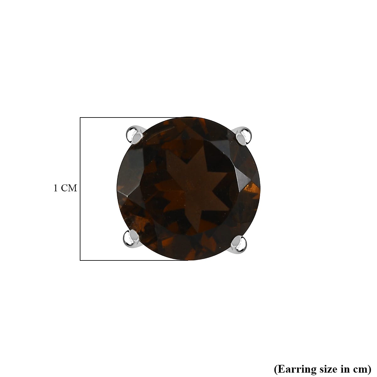 Premium Brazilian Smoky Quartz Solitaire Stud Earrings 6.77 Ct. 8179668 5