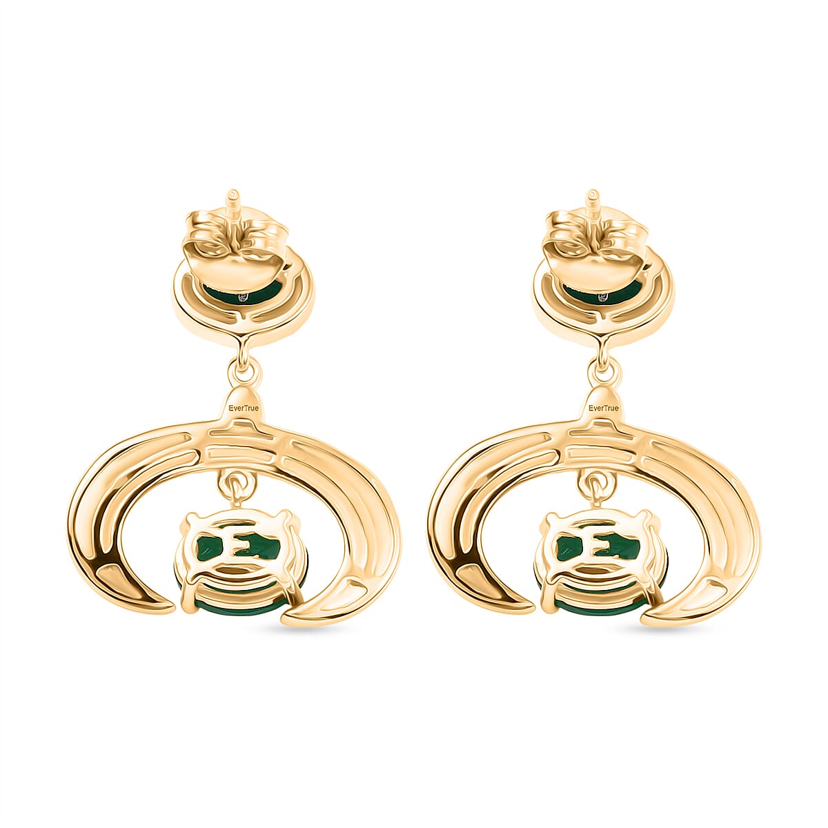 Verde Onyx Dangling Earring with Push Back in Yellow Gold Plating 3.69 Ct. 8195386 5