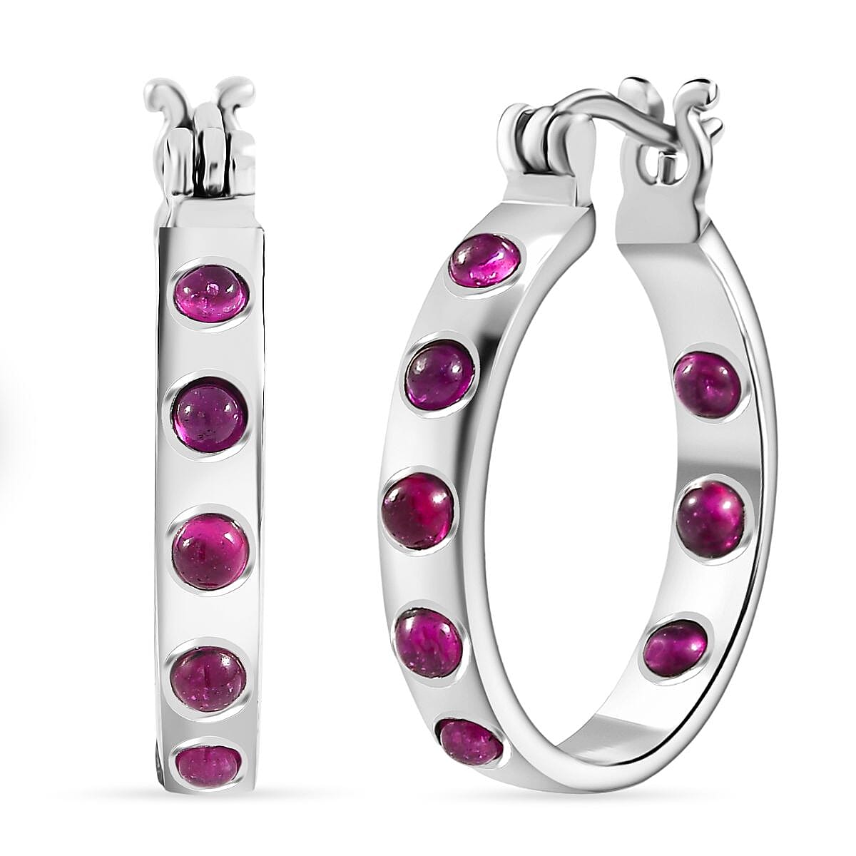 EverTrue 2 Piece Set - Fissure Filled Blue Sapphire J Hoop Half Hoop Earring &amp; Band Ring 3.41 Ct. 4388270 6