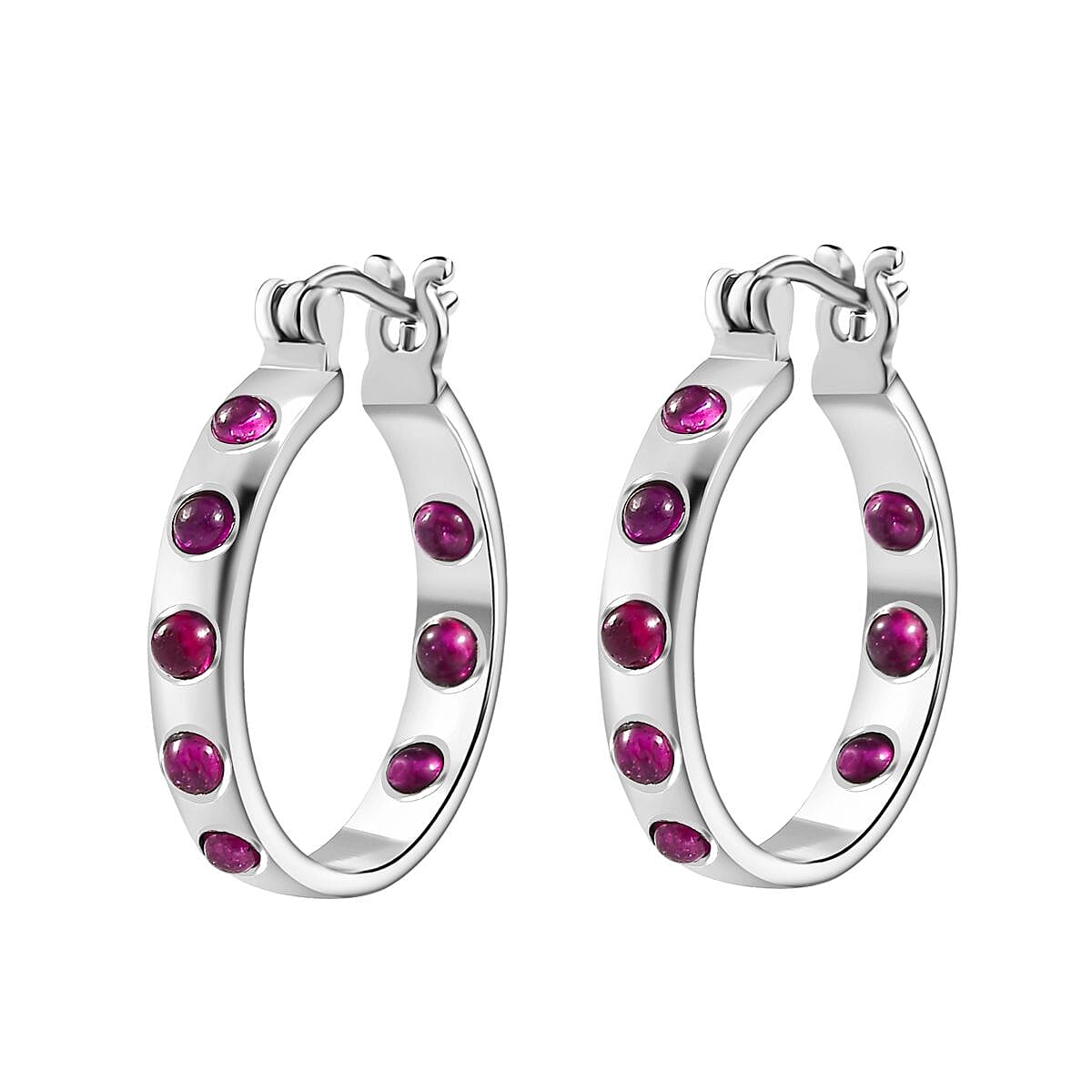 EverTrue 2 Piece Set - Fissure Filled Blue Sapphire J Hoop Half Hoop Earring &amp; Band Ring 3.41 Ct. 4388270 7