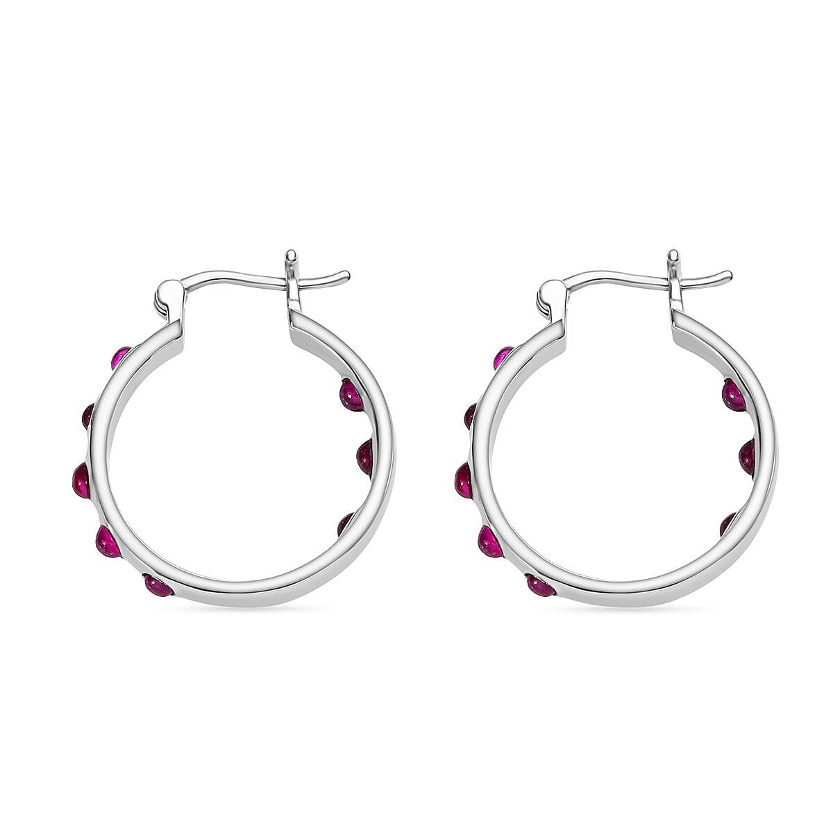 EverTrue 2 Piece Set - Fissure Filled Blue Sapphire J Hoop Half Hoop Earring &amp; Band Ring 3.41 Ct. 4388270 8