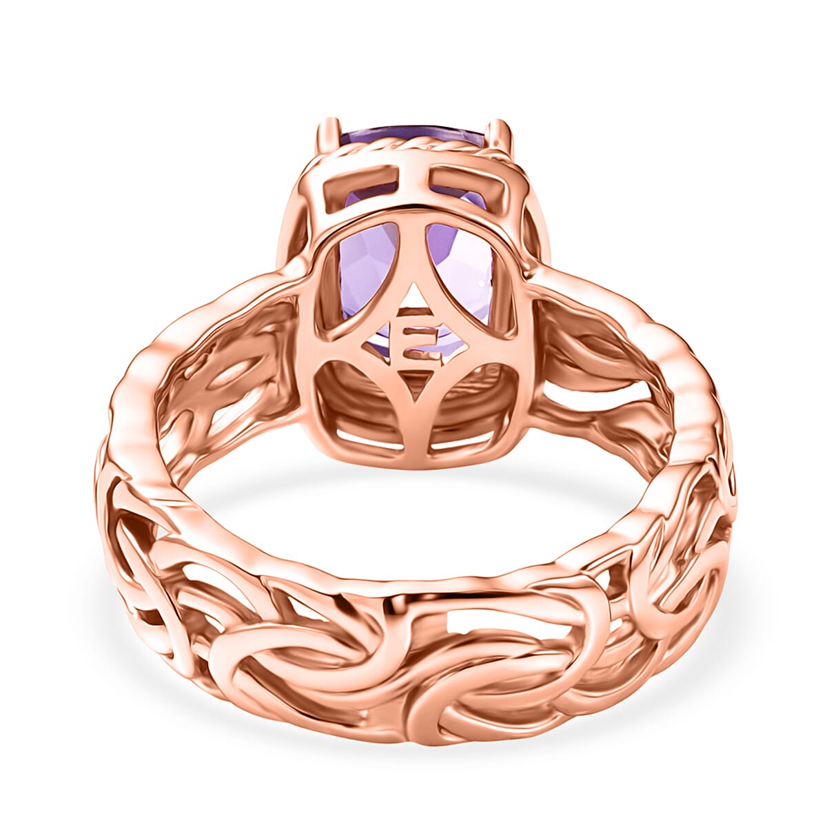 EverTrue Rose De France Amethyst Solitaire Ring in Rose Gold Tone 2.20 Ct. V32757105 5