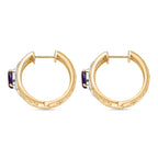 EverTrue African Amethyst Hoop Earring in Two Tone 3.42 Ct.