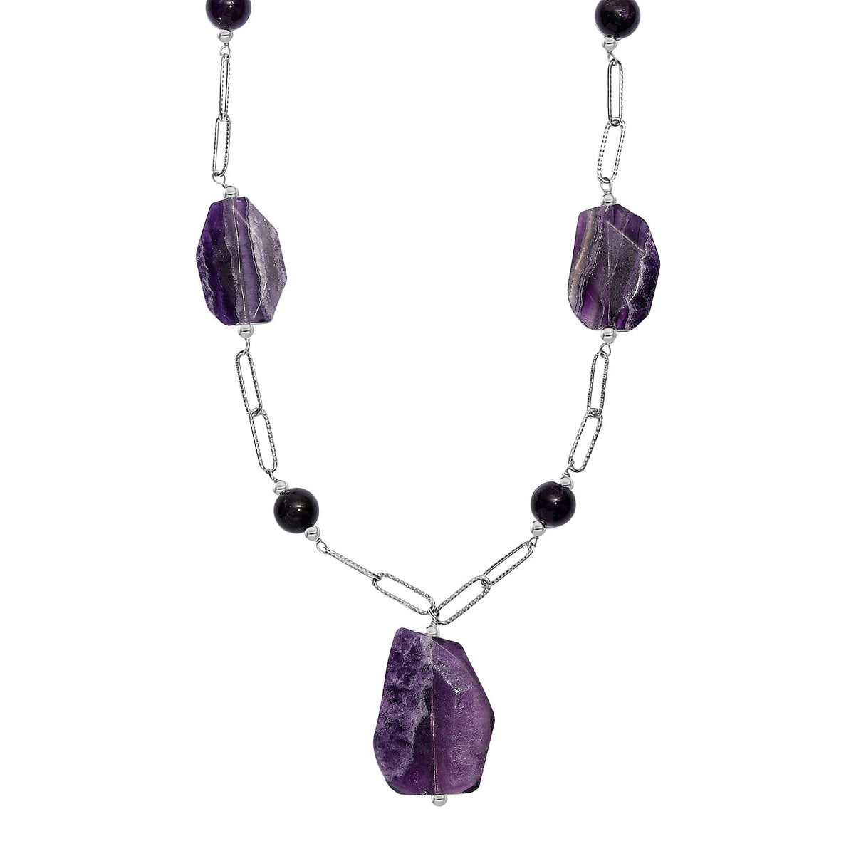 EverTrue African Amethyst Necklace (Size 20) with Lobster Clasp 240.00 Ct. 8288466 0