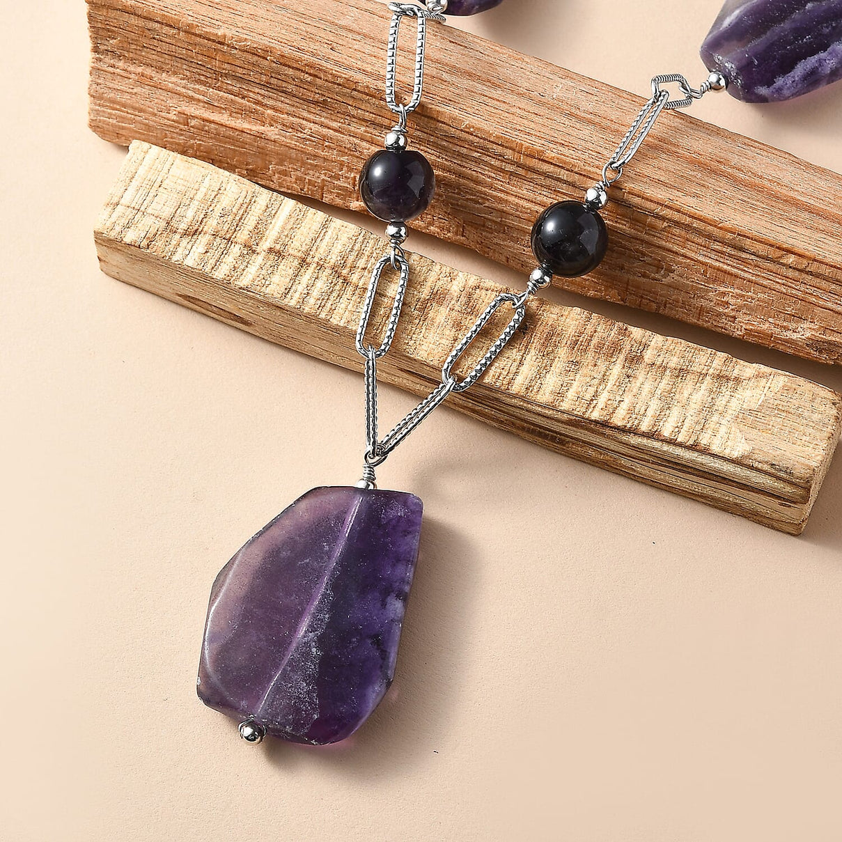 EverTrue African Amethyst Necklace (Size 20) with Lobster Clasp 240.00 Ct. 8288466 1