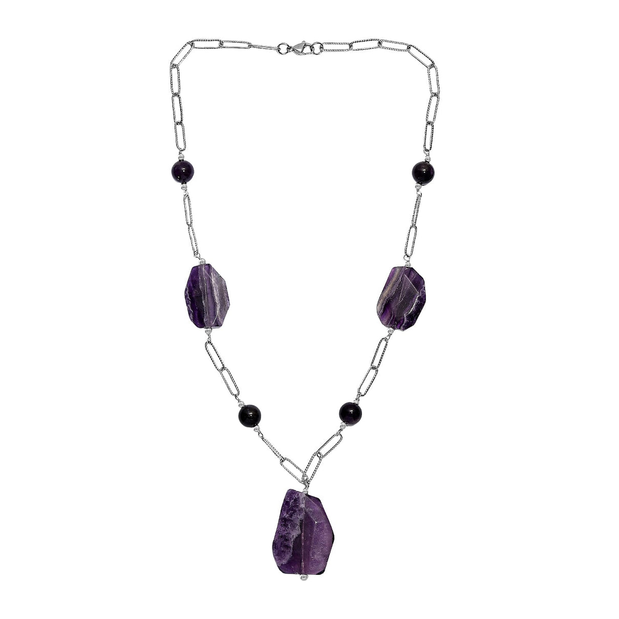 EverTrue African Amethyst Necklace (Size 20) with Lobster Clasp 240.00 Ct. 8288466 3