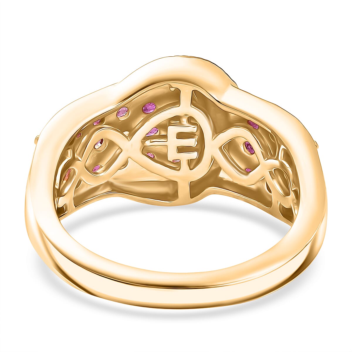 African Ruby Buckle Ring in Yellow Gold Plated 1.56 Ct. 8298326 5
